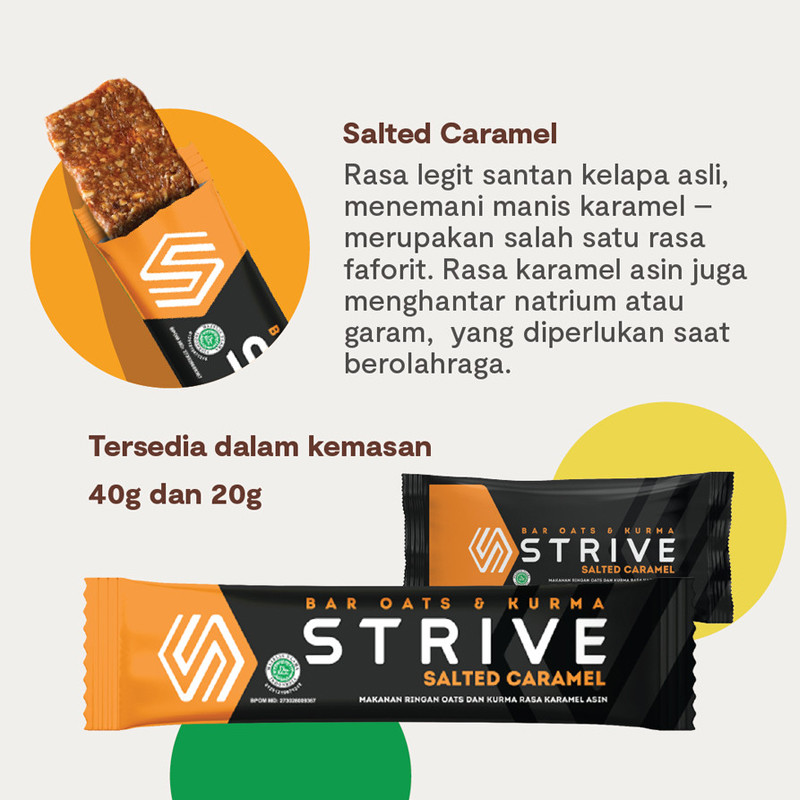 SUPLEMEN LARI STRIVE Energy Bar BITE SIZE SALTED CARAMEL